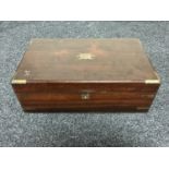 A Victorian rosewood writing box