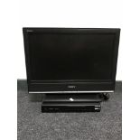 A Sony 20 inch lcd tv with remote together with Humax freeview box with remote