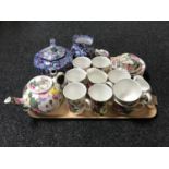 A tray of Maling Ringtons chintz teapot and waterjug,