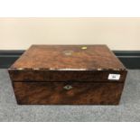 A fine Victorian inlaid walnut writing box