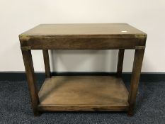 A brass bound side table