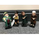 A set of four Royal Doulton Dickens figures - Sam Weller, Mr Bumble,