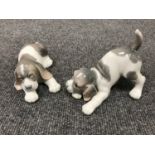 Two Lladro figures of puppies