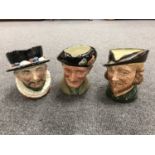 Three large Royal Doulton character jugs - The Beafeater,