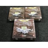 Three boxed Corgi Aviation archive frontier airliners