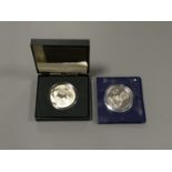 Two silver proof crowns