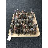 A tray of approximately 40 Del Prado metal figures - Soldiers on horseback