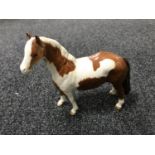 A Beswick horse - Pinto pony, model 1373, skewbald,