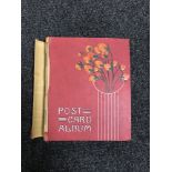 An album of WWI postcards including silks,