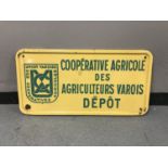 A mid twentieth century French enamel agriculture sign