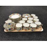 A thirty eight piece Atlas China floral tea set,