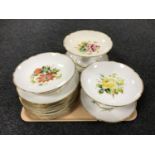 An eighteen piece early twentieth century china dessert set CONDITION REPORT: There