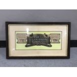 An oak framed -Press illustrating company journalist and illustrators advertising sign