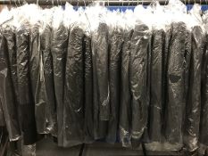 A rail of gentleman's suit jackets