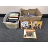 Two boxes of books relating to music and sheet music