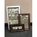 A framed set of Recruit cigarette card reprints,