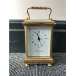 A modern John Mosley brass carriage clock,