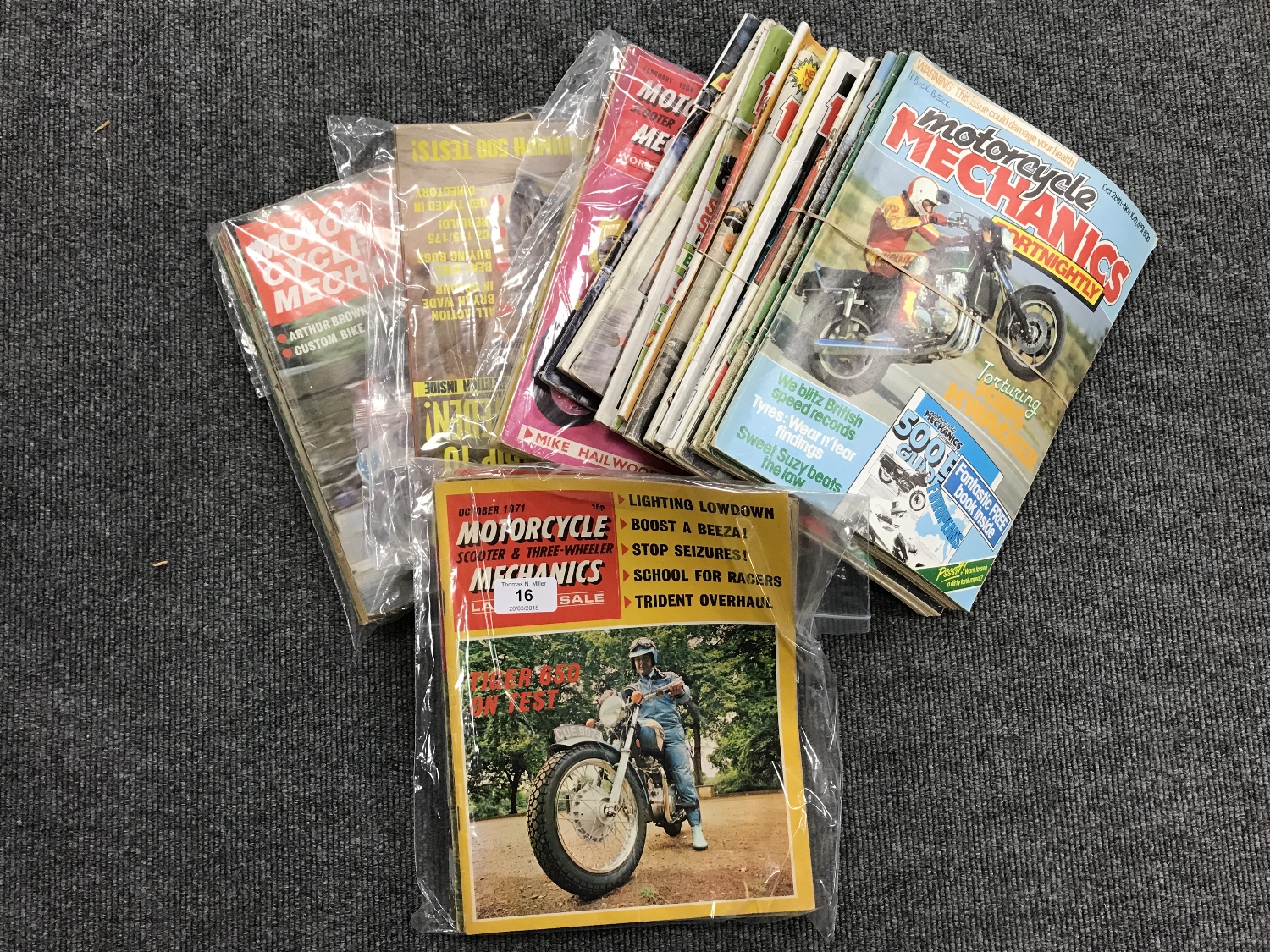 A collection of vintage motorcycle magazines