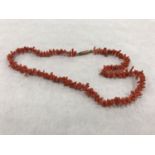 An antique coral necklace CONDITION REPORT: Restrung.