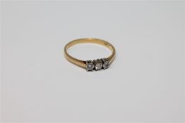 Three stone diamond ring