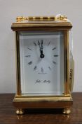 A modern John Mosley brass carriage clock,