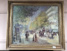 An Artagraph Edition : Parisian street scene, 63 cm x 51 cm, framed.