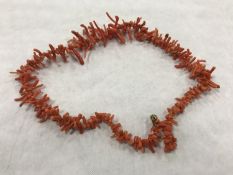 An antique coral necklace