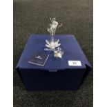 A boxed Swarovski Crystal Society figure, Disney's Tinkerbell 2008, with crystal plaque certificate.