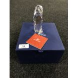 A boxed Swarovski Crystal Society figure, Emperor Penguin with Young, with certificate.