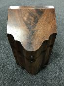 A George III mahogany serpentine knife box CONDITION REPORT: Interior has not been