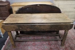 An early twentieth century pine drop sided game keeper's table