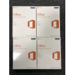 Four copies of Microsoft Office Home and Student 2016 for Mac,