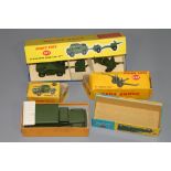 Four Dinky vehicles - 697 25-Pounder field gun set, 692 5.