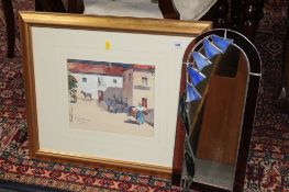 A gilt framed John R Barclay print - Spanish scene,