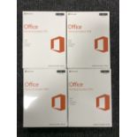 Four copies of Microsoft Office Home and Business 2016 for Mac,