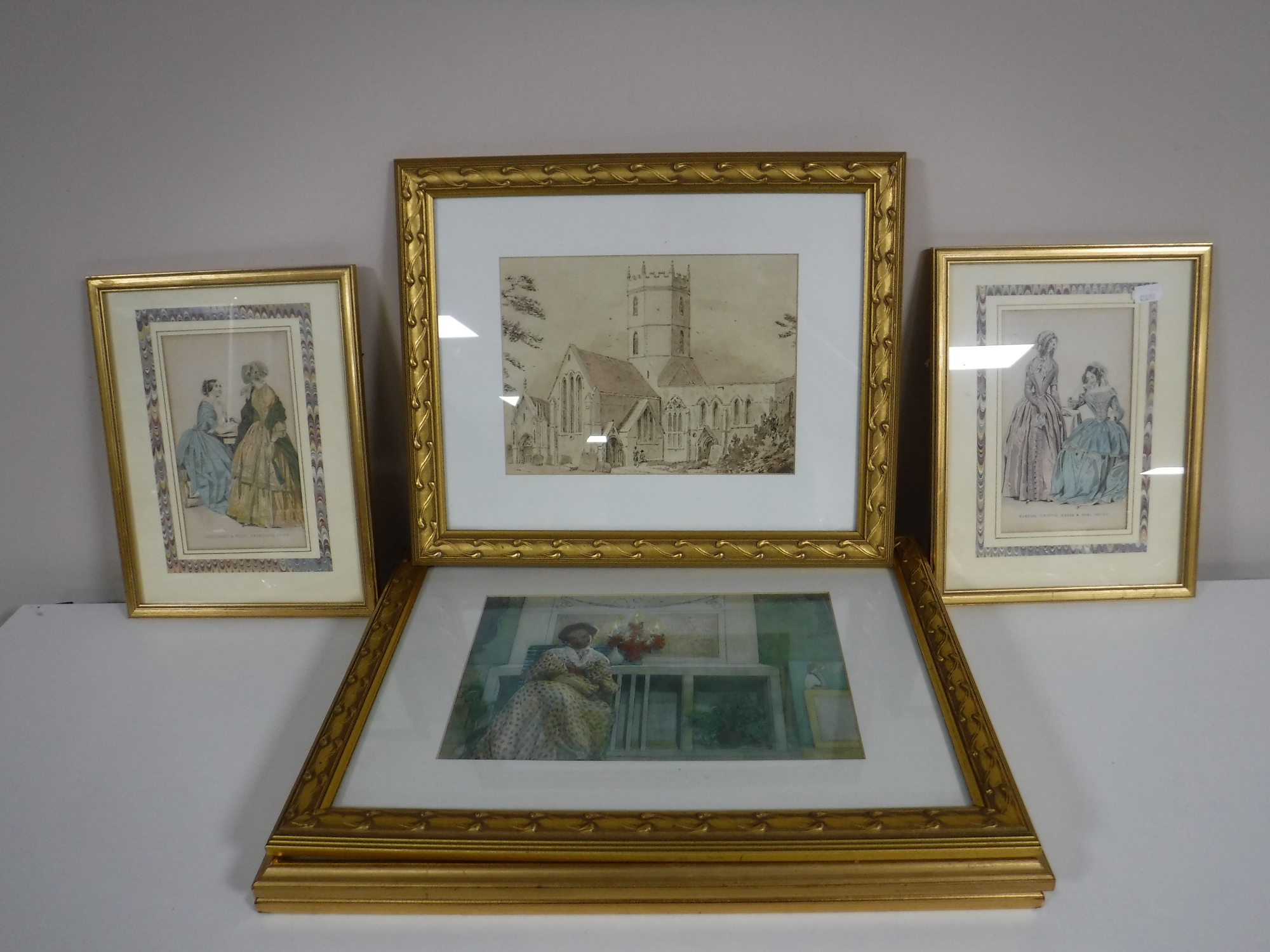 Two gilt framed Russell Flint prints,