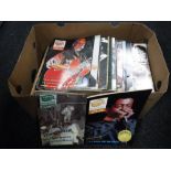 A box of music magazines,