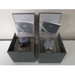 Two boxed gents Globenfeld wrist watches with certificate of authenticity