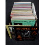 Two boxes of LP's, classical,