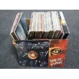 A box of LP records : Elton John, Patti Smith,