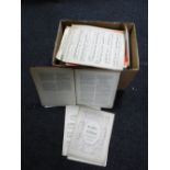 A box of 20th century sheet music