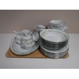 Approximately forty three pieces of Noritake Savannah tea and dinner ware