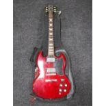 A Gibson Epiphone electric guitar numbered S01083398,