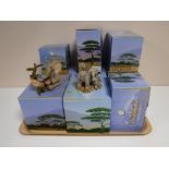 A tray of ten boxed Tusker elephant ornaments
