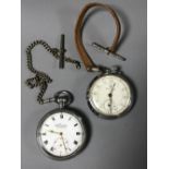 Two pocket watches with Alberts (2)