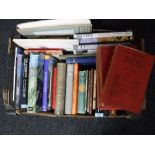 A box containing a good collection of books relating to Hiking and Mountaineering;