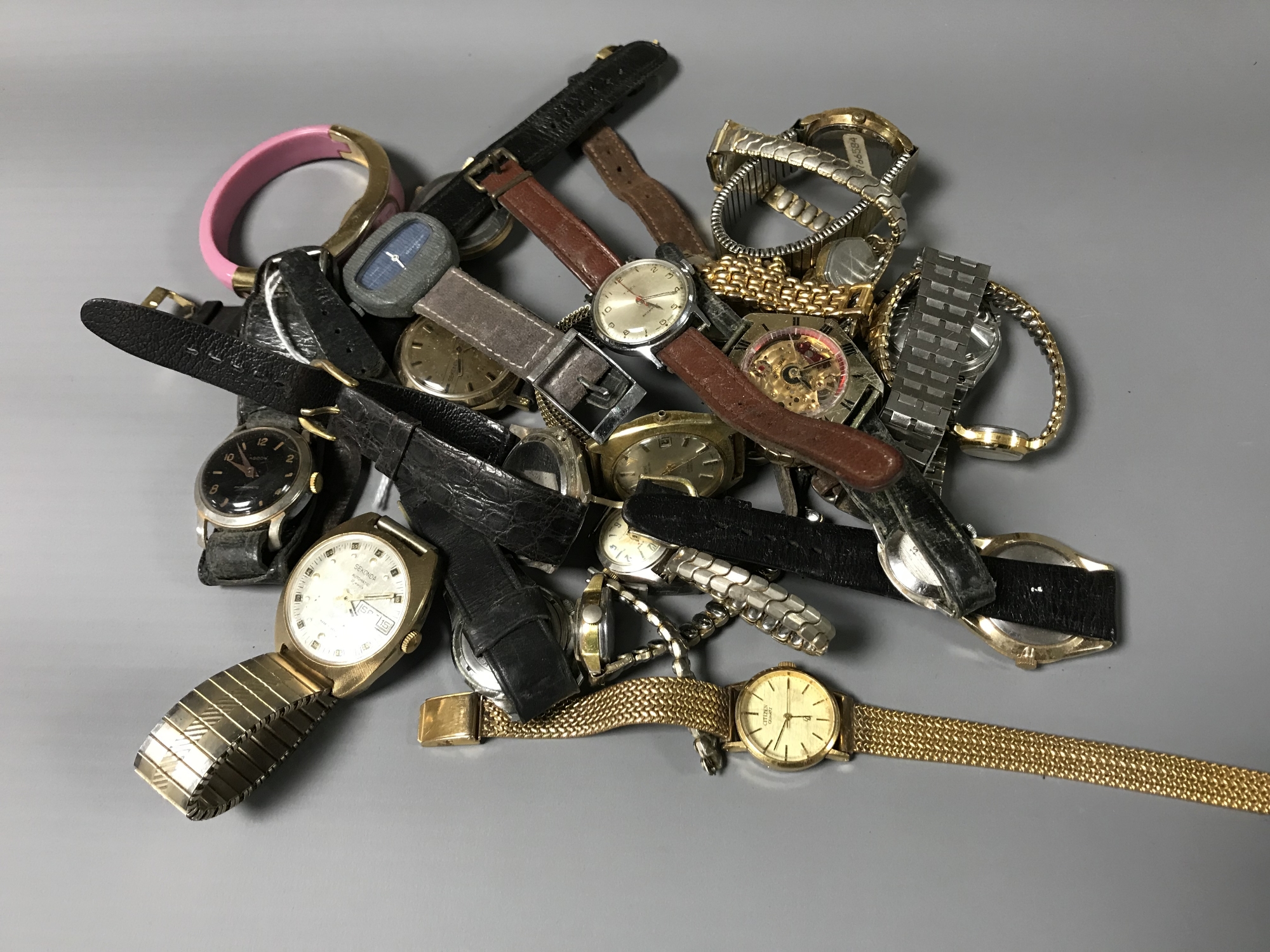A collection of various wrist watches - Smith's, Montine, Sekonda etc.