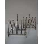 A pair of silver five-bar toast racks, Birmingham 1930,