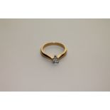 A good quality 18ct gold Millennium-cut diamond solitaire ring