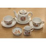 A miniature commemorative tea service